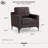 Turner 33.5" Square Arm Faux Suede Armchair-125402814