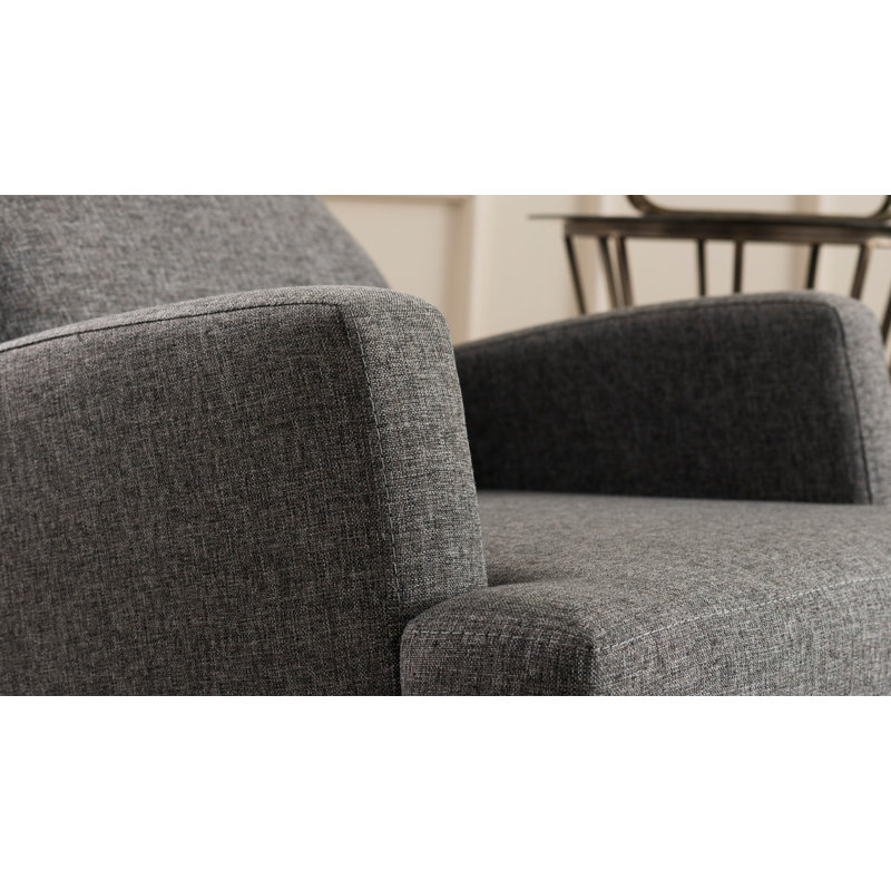 Fauteuil Kuku, 100 % polyester gris foncé