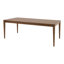 Bugrane Solid Wood Rounded Edge Rectangular Dining Table with Sunburst Pattern