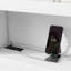 Lit plateforme double avec lit gigogne, tiroirs et prises USB, blanc-1869119467