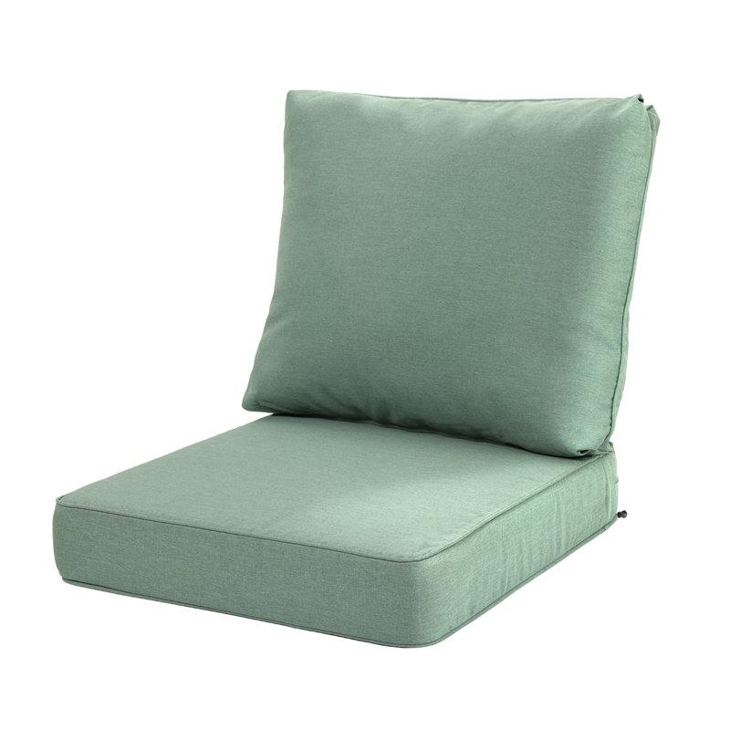  Outdoor Seat/Back Cushion, 23" W x 25" D, Forest Green