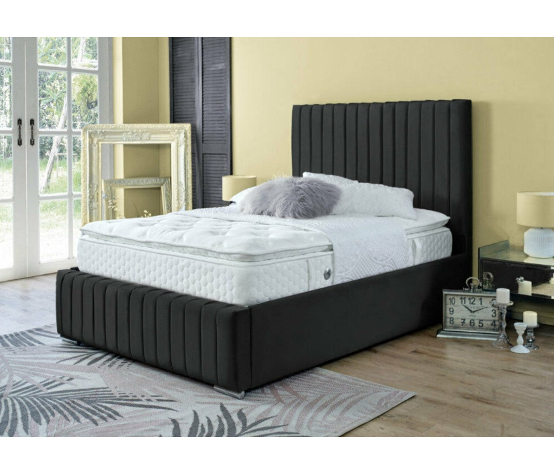 Kingston Bed With Headboard - Super King - 6Ft - Black