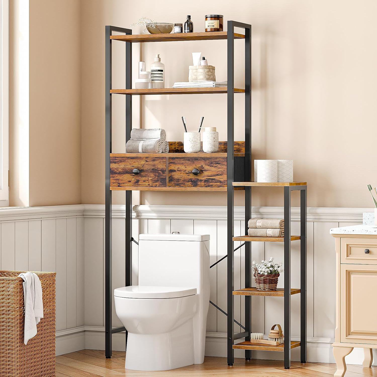 Latitude Run® Kathrin Freestanding Over The Toilet Storage | Wayfair