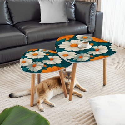 Ensemble de 2 tables basses gigognes Triangle