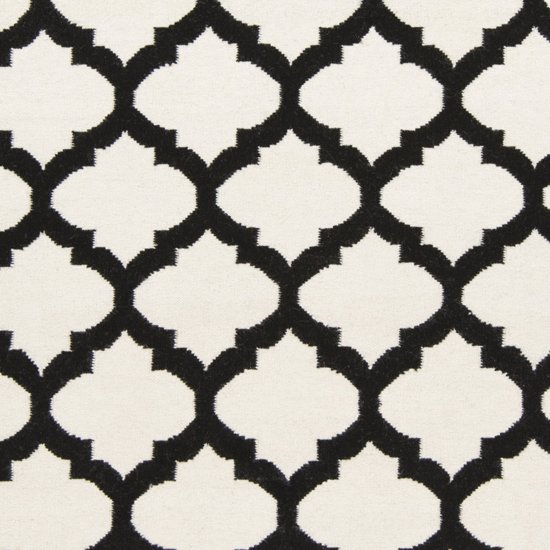 Tapis noir/ivoire tissé à la main Kramer, 8 pi x 11 pi