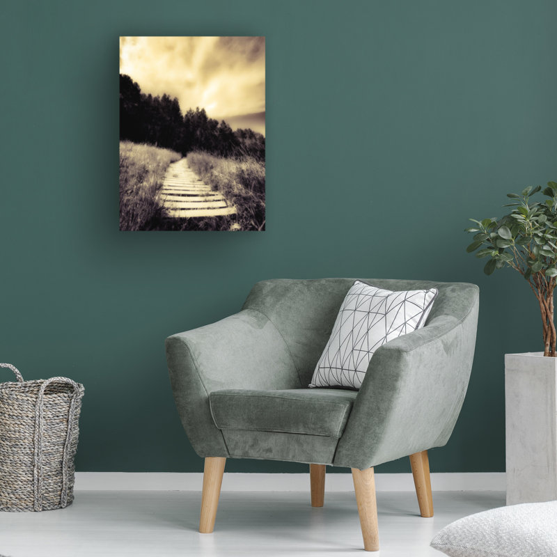 Art sur toile, "Randonnée dans la prairie", H 19 po x l 14 po