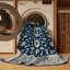 Machine Washable Overdyed Blue Area Rug-34445666