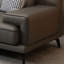 Canapé modulaire gris foncé en cuir véritable-538593706-538593705