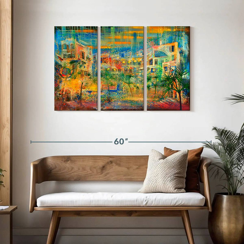 Avery Abstract Carnival Scene, 28" H x 45" W