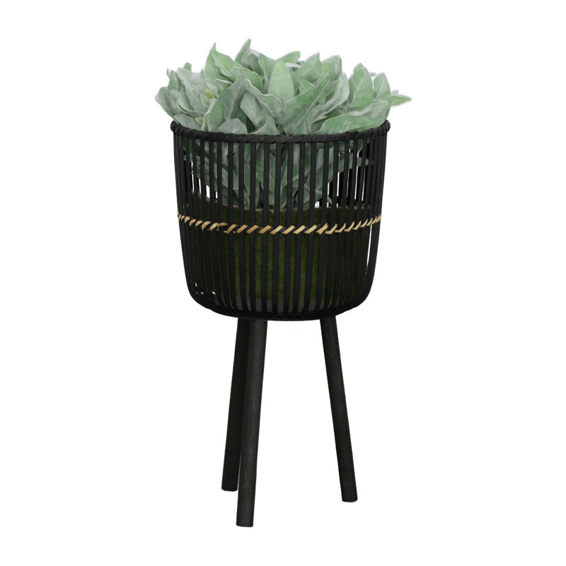 S / 3 DÉCORATIFS À PIEDS EN BAMBOU 11/13/15 po