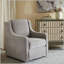 Chaise d'appoint contemporaine pivotante avec accoudoirs courbés et structure en bois massif-2025199570