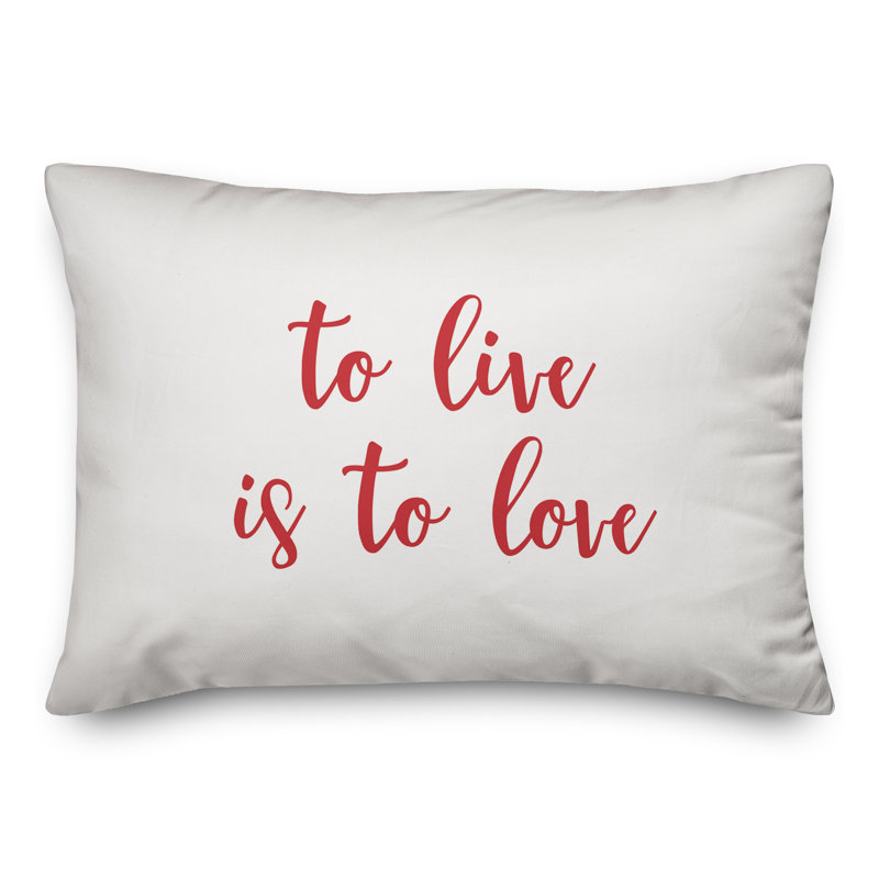  Coussin To Live Is To Love, Rouge / Blanc