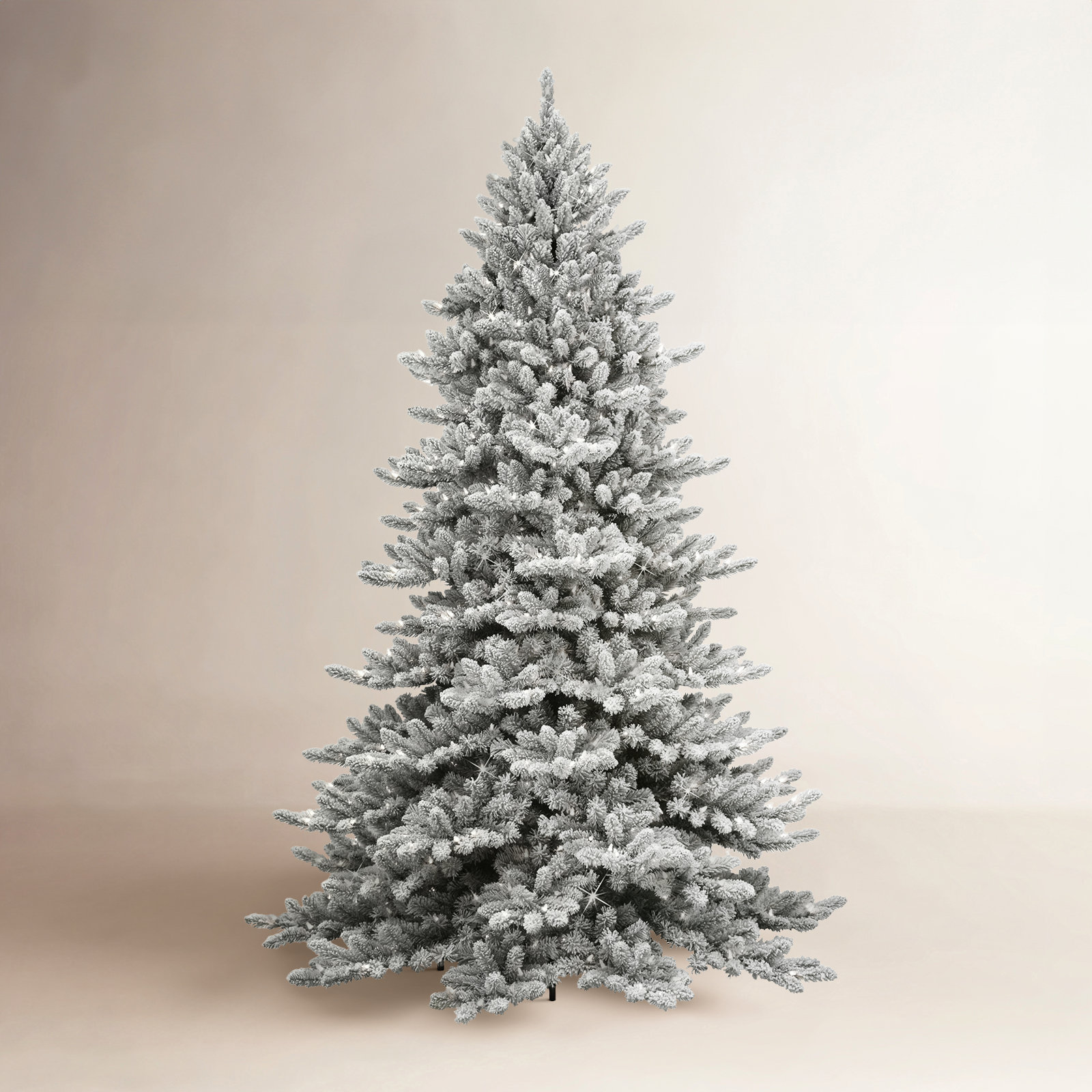 Frosted Pre-Lit Fir Christmas Tree, 7.5' H