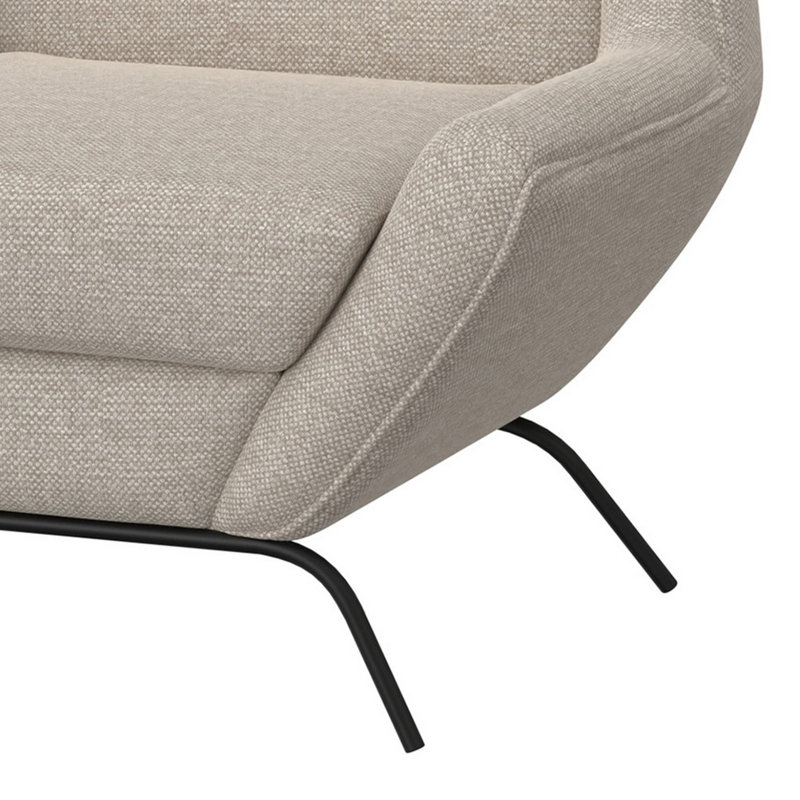 Fauteuil Romuald, Polyester beige