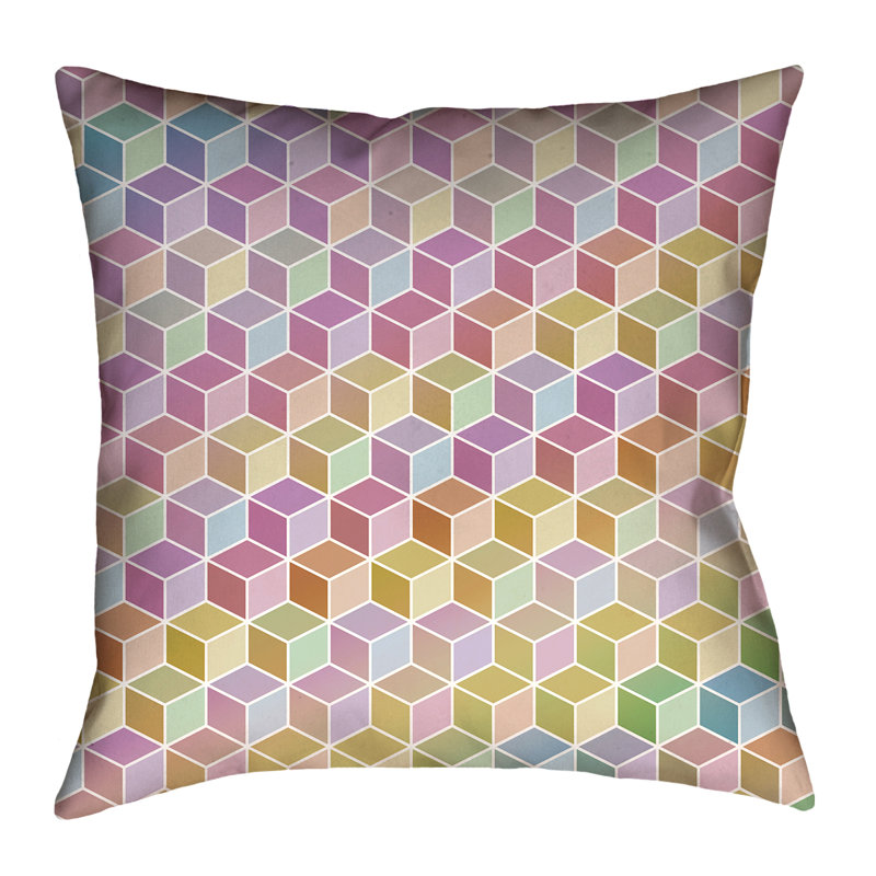 Housse de coussin Katelyn Elizabeth, 18 po x 18 po, Sergé de coton, Pastel