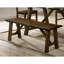 Banc en bois massif rustique avec finition en noyer rustique 1pc