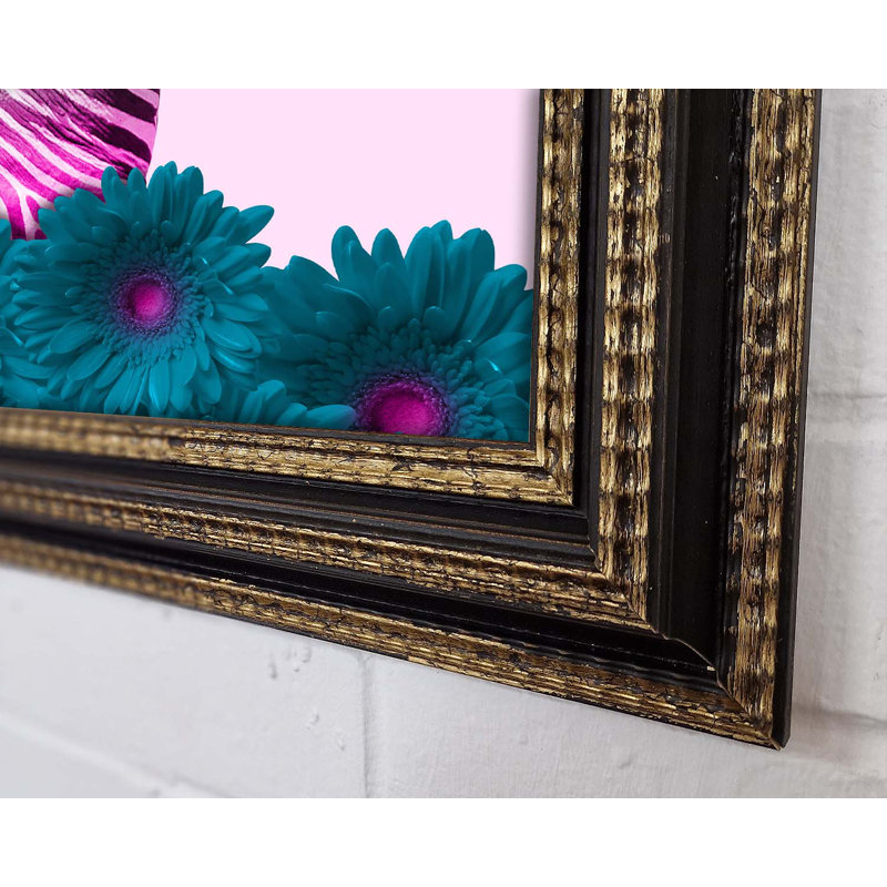 The Horned Zebra - Single Picture Frame Print, 66cm H x 106.6cm W x 10cm D, Wrapped Canvas