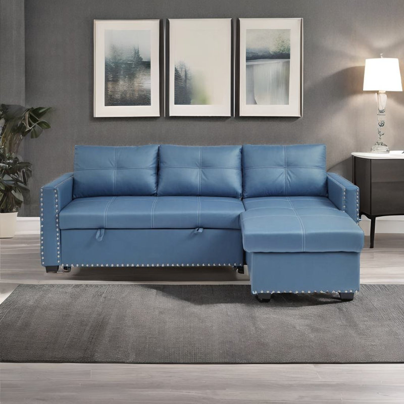Canapé modulaire 2 pièces Naailah, Bleu