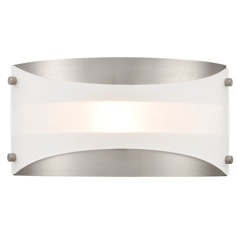 Flush Mounted Sconce, Brushed Nickel