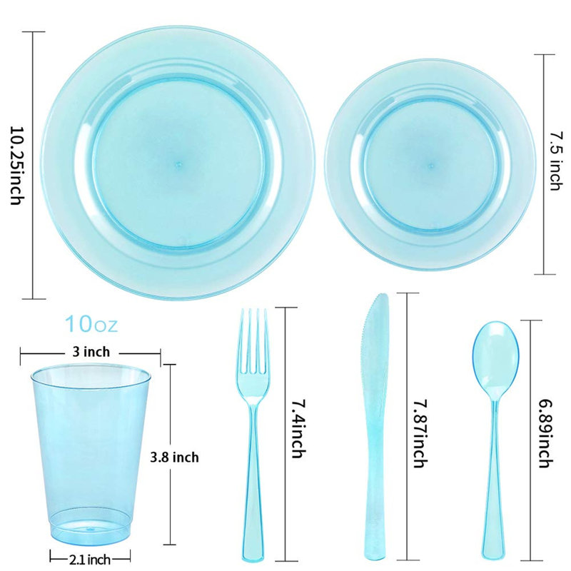 Party Supplies Kit for 25 Guests, Blue