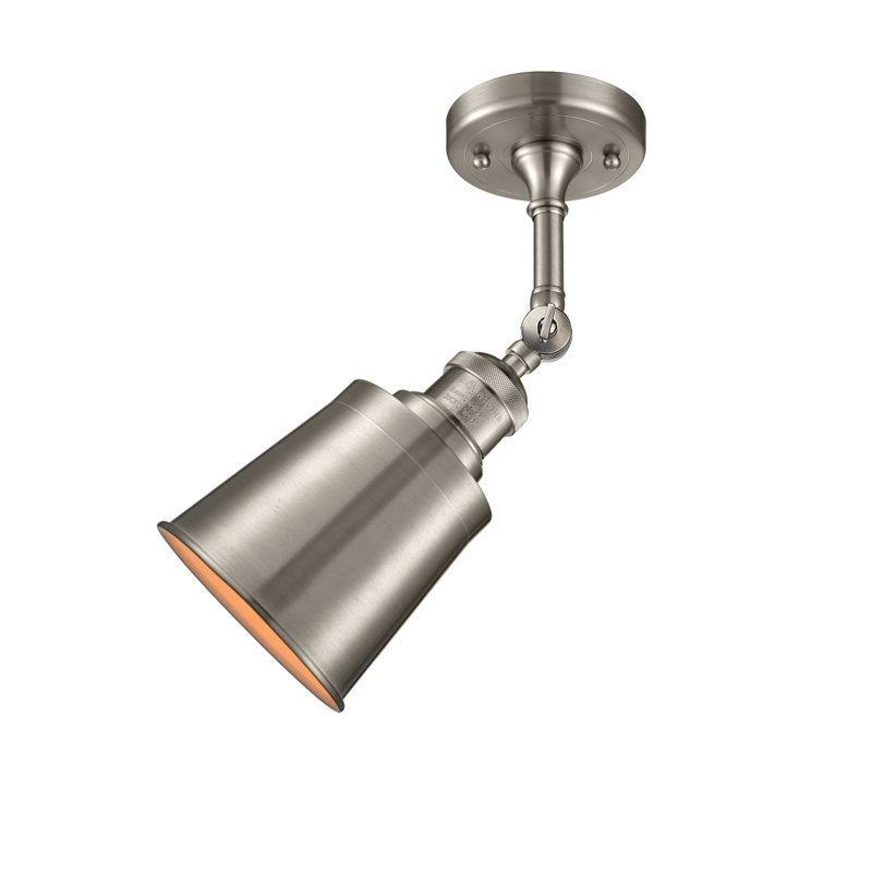 Plafonnier semi-encastré à 1 lumière 5,25 po Lavender Hill, Ampoule DEL 6 watts Vinage, Nickel satiné brossé