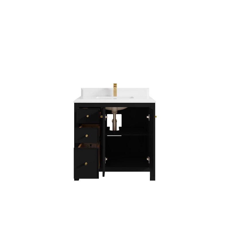 Ensemble de meuble-lavabo simple 36 po Chicago, Blanc