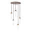 Flint 5 LT Winter Brass Multi-Pendant Kalco