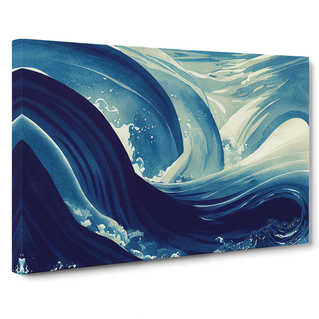 Surrealistic Ocean Wave Vol.1 Abstract - Wrapped Canvas
