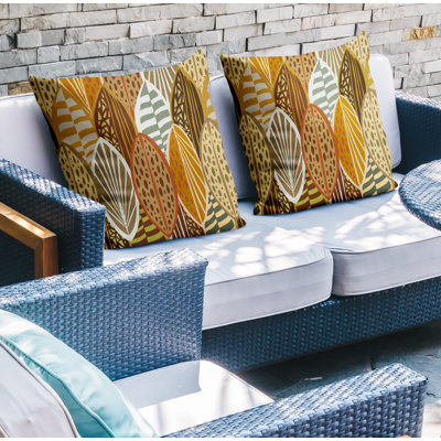 Abstract Outdoor Reversible Throw Pillow