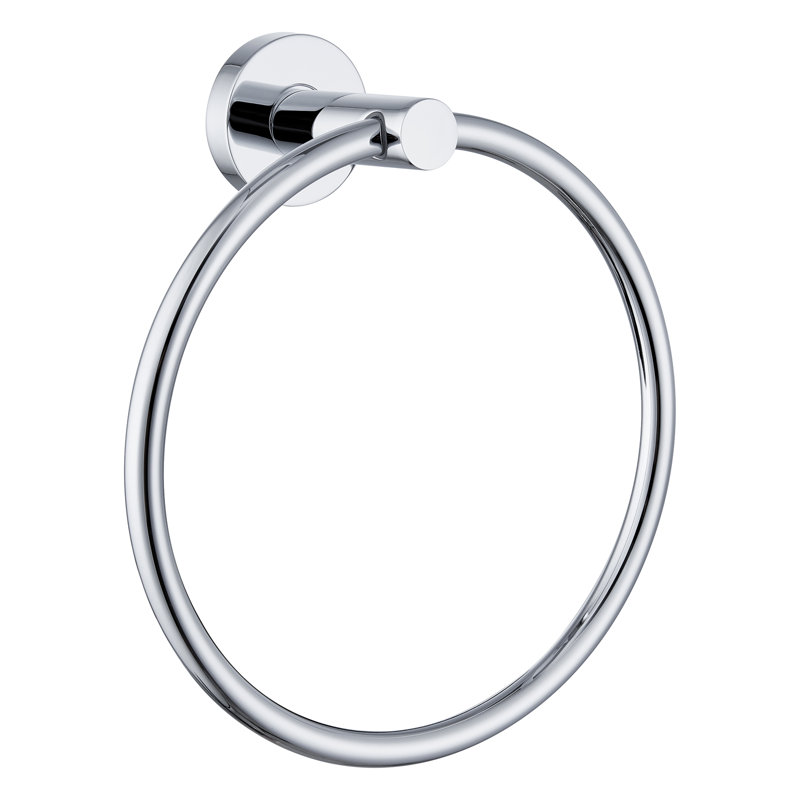 Modern Chrome Wall Mounted Towel Ring with Starlight Finish