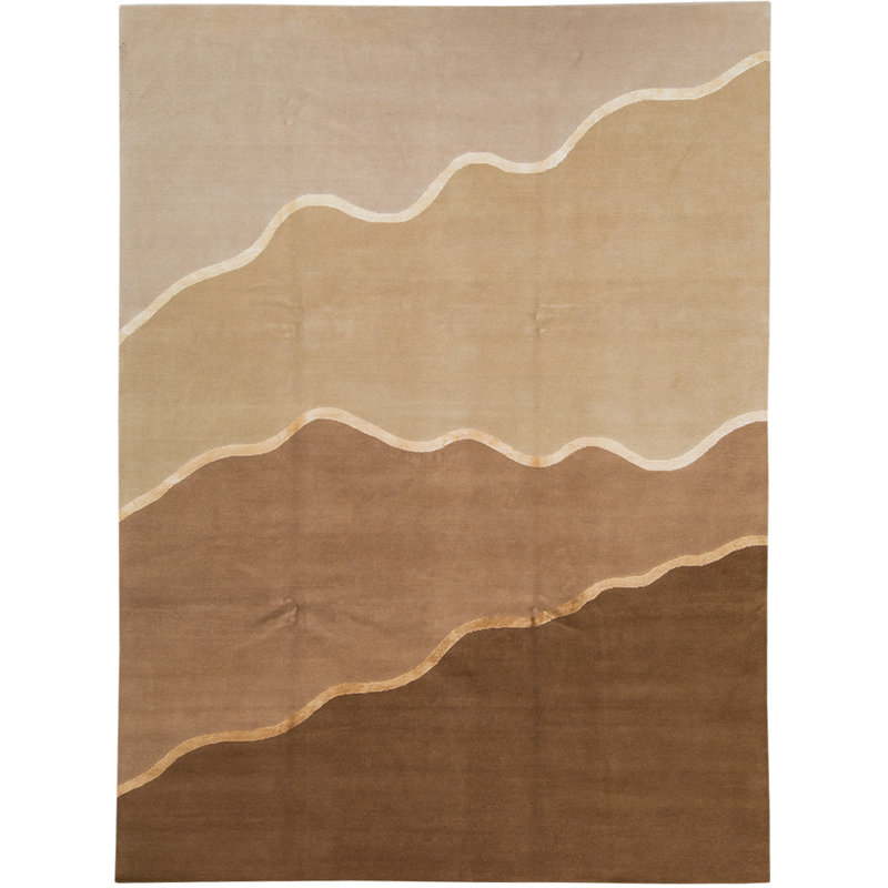 Hand-Knotted High-Quality Beige Area Rug