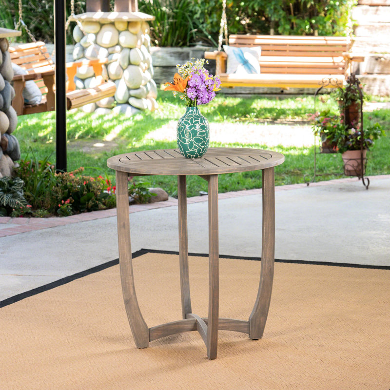 Table en bois rustique 27,5 po avec charisme gris