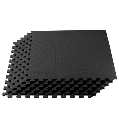 3/8" Thick Multipurpose Foam Floor Tile 100 Square Feet (25 Tiles)