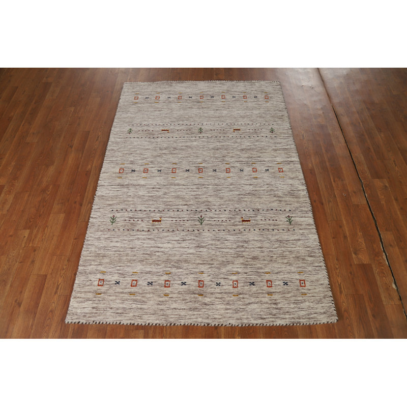Tapis indien fait à la main Gabbeh 4 x 6