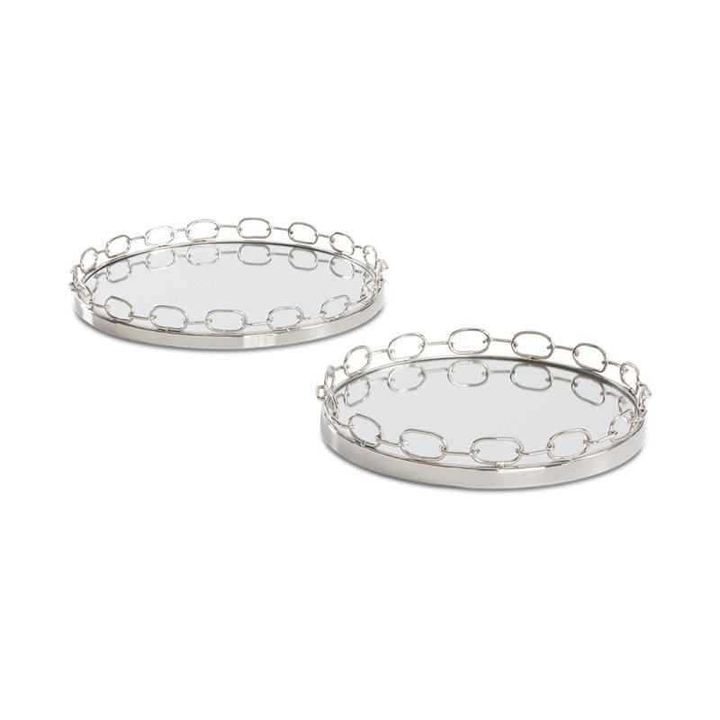 Tray - Set of 2, Silver
