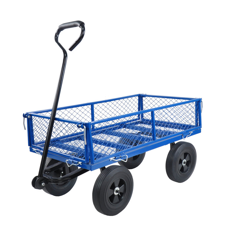 Les chariots de chariot de jardin pour outils facilitent le transport du bois de chauffage