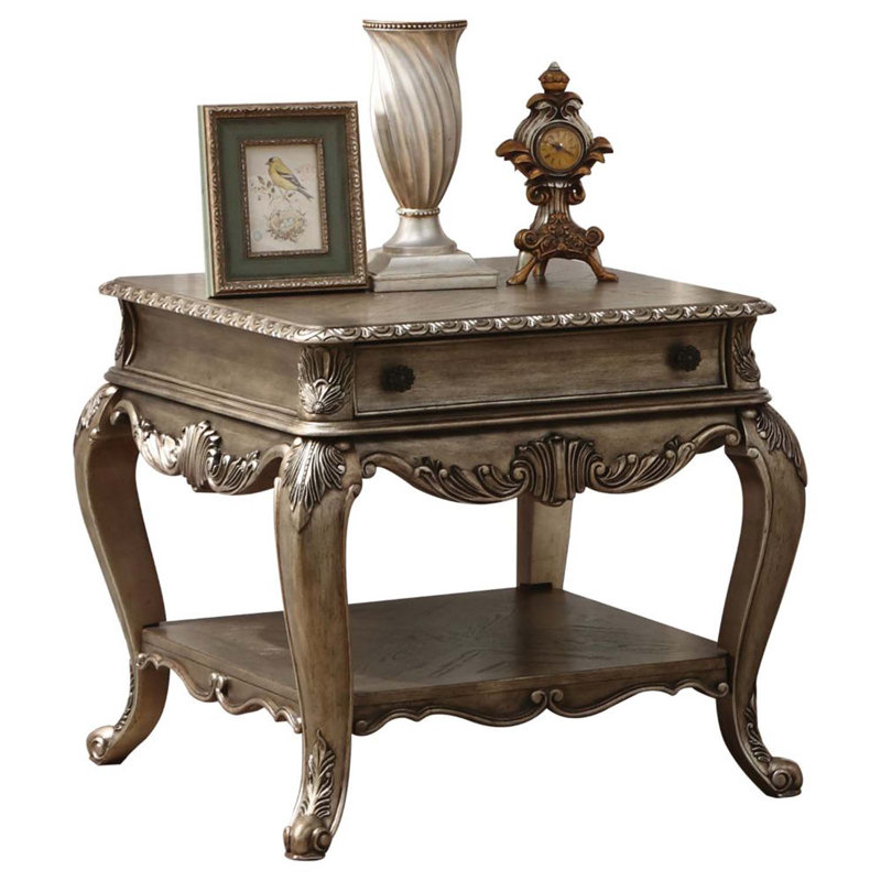 Table de bout Ragenardus, finition chêne rétro, Chêne, H 27 po x l 32 po x P 30 po