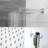 12 Inch Square Dual Shower Head - Wall Mounted System-121245092