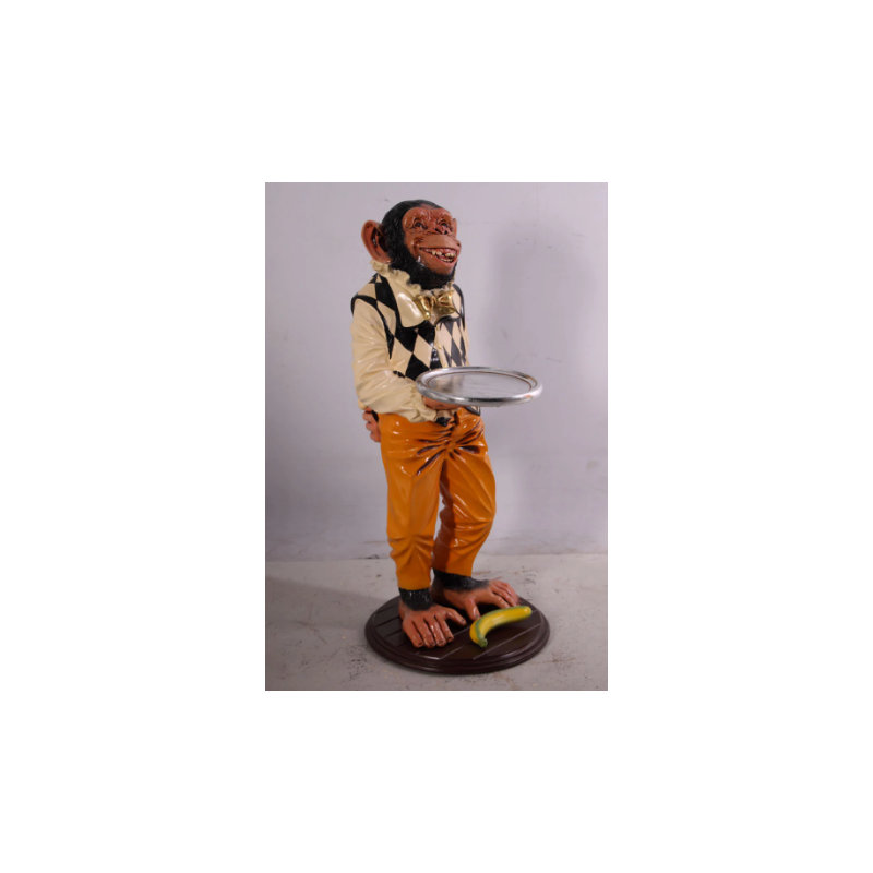 Large Monkey Butler Life Size Statue