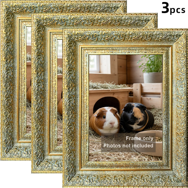 Cadre photo mural 11 pièces x 11 po 11 pièces or antique pour décoration de vestibule, Or antique, 3, L 11 po x H 14 po