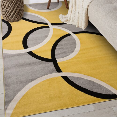 Wade Logan® Doucet Performance Yellow Rug & Reviews | Wayfair