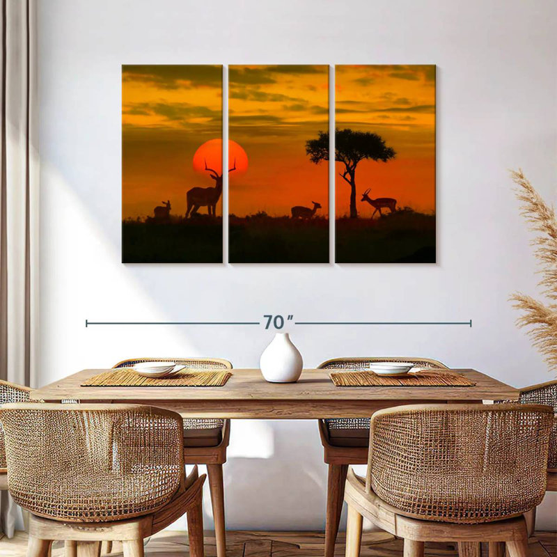 Coucher de soleil africain Alvord, H 36 po x l 57 po