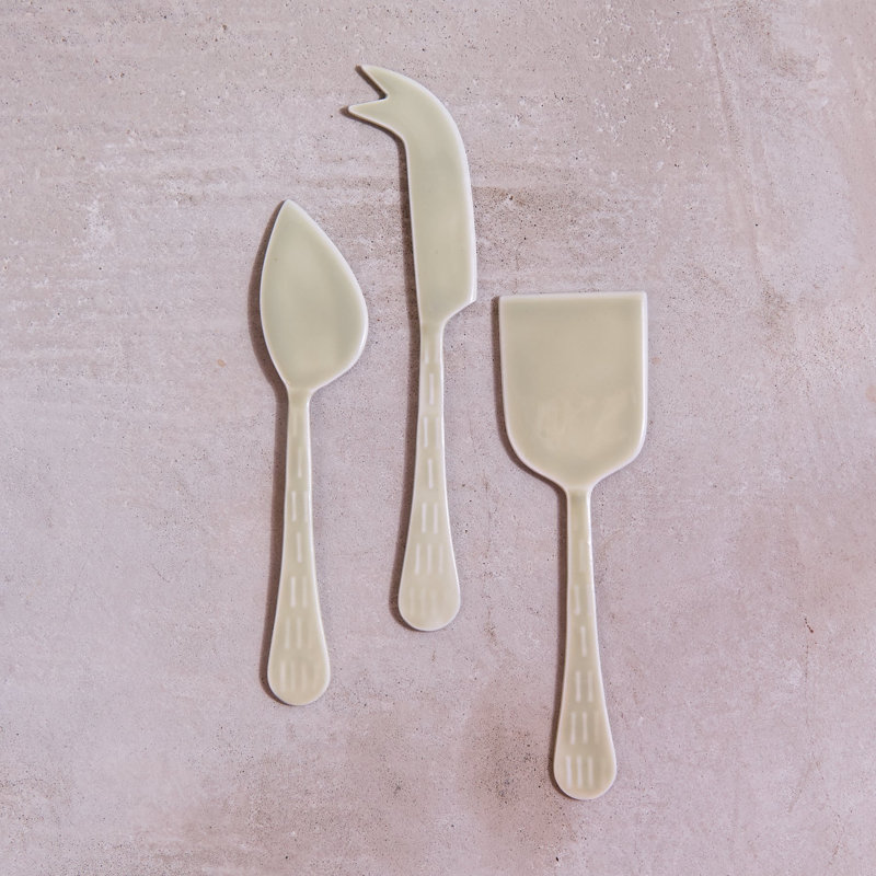 Nera Light Green Cheese Set of 3, Green