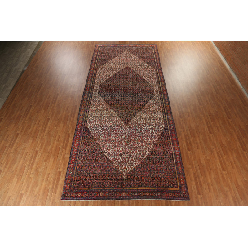 Tapis beige en laine noué à la main de conception unique 1900S 8 pi 4 po x 20 pi 3 po 1900S