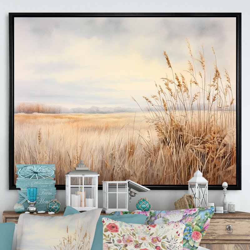 Prairie Peacefulness Meadows II sur toile, H 30 po x l 40 po x P 1,5 po, Cadre flottant noir