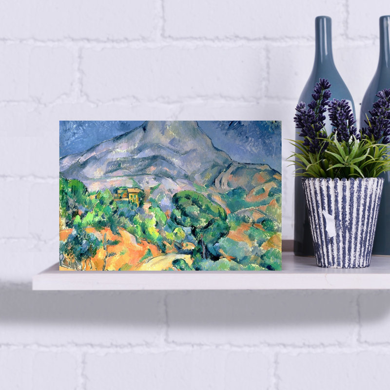 Mont Sainte-Victoire, France 1900 Impression d'art mural contemporain, H 12 po x l 18 po