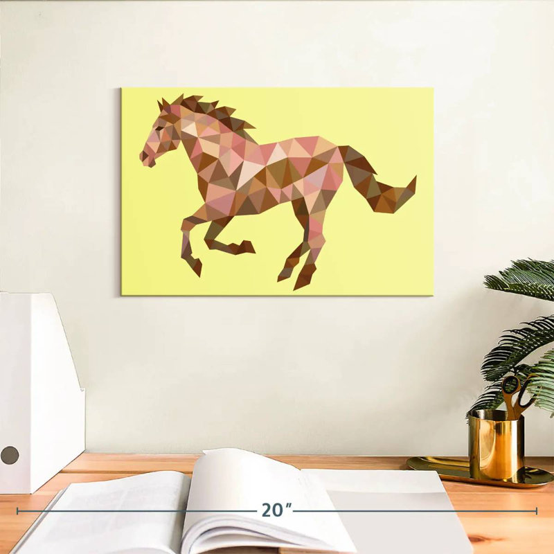 Cheval géométrique Brampt, H 8 po x l 12 po
