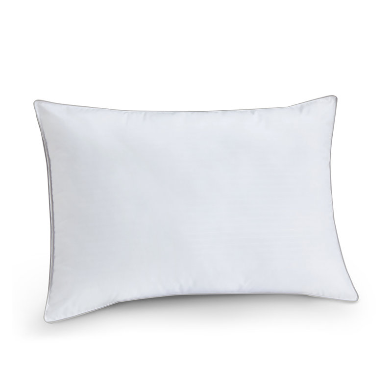 White Jumbo Hypoallergenic Polyester Firm Pillow with Gusset