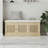 Shoe Storage Bench with Woven Rattan Doors, Shoe Bench-125533212