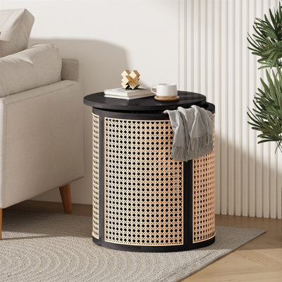 Table d'appoint en caoutchouc et bois massif